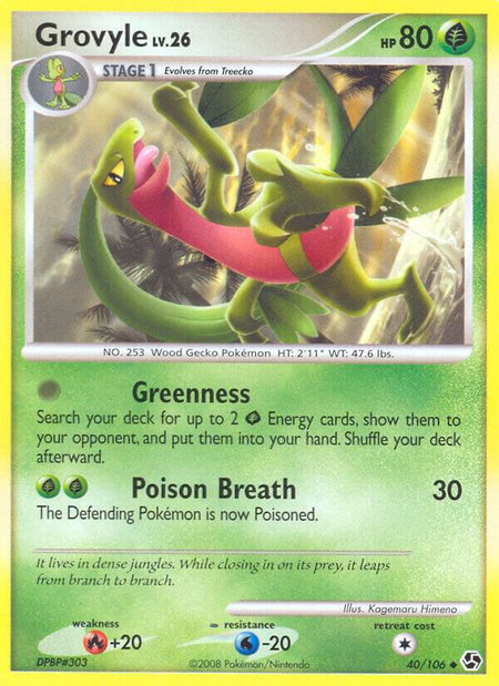 Grovyle - Great Encounters Pokémon trading card