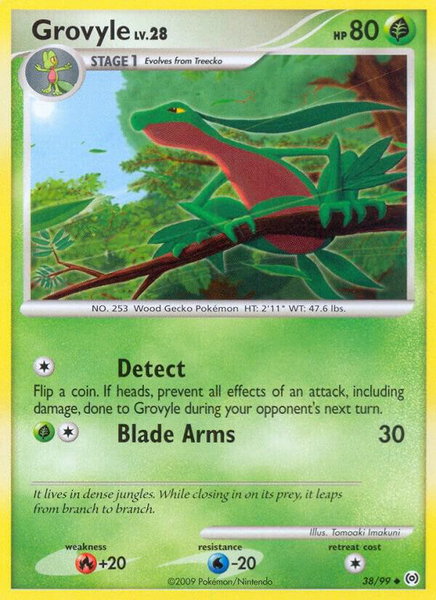 Grovyle (38) trading card from Arceus Grovyle (38) - Arceus Pokémon trading card
