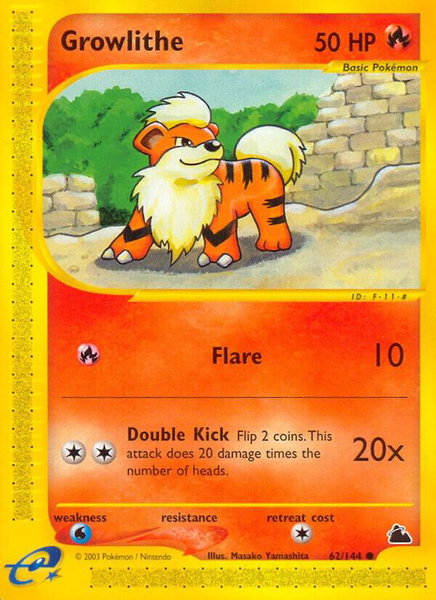 Growlithe - Skyridge Pokémon trading card