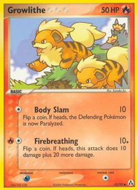 Growlithe - Legend Maker (LM) #55/92 - Common Pokémon Trading Card