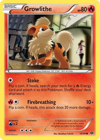 Growlithe (10) - Next Destinies (NXD) #10/99 - Common Pokémon Trading Card