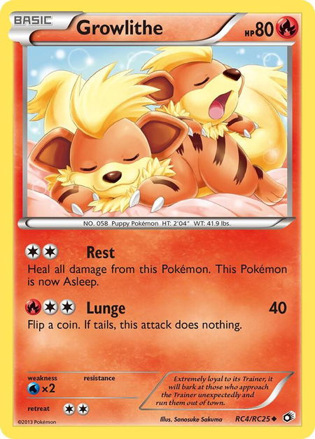 Growlithe - Legendary Treasures: Radiant Collection Pokémon trading card