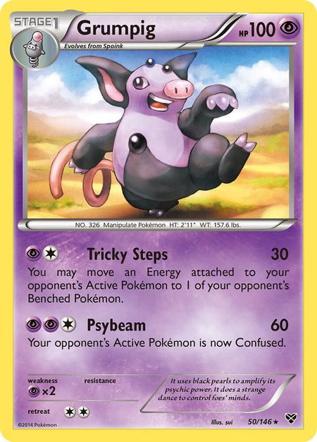 Grumpig - XY Base Set Pokémon trading card