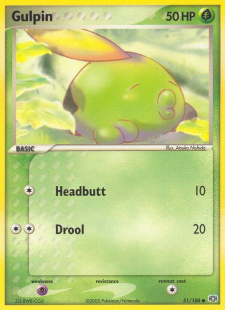 Gulpin - Emerald Pokémon trading card