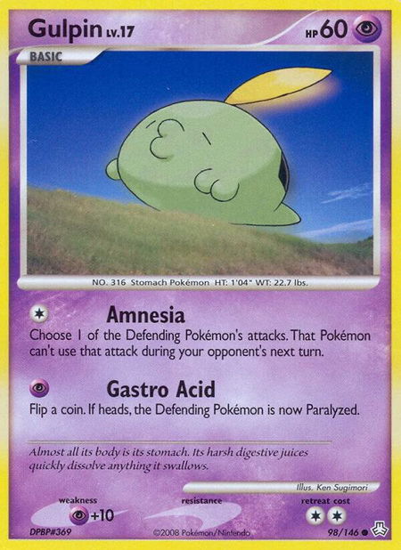 Gulpin - Legends Awakened Pokémon trading card