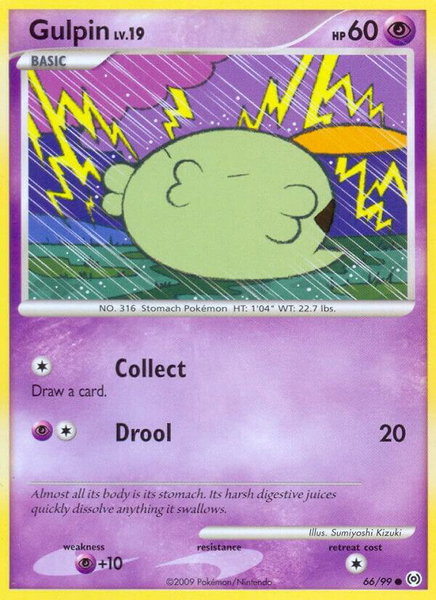 Gulpin (66) trading card from Arceus Gulpin (66) - Arceus Pokémon trading card