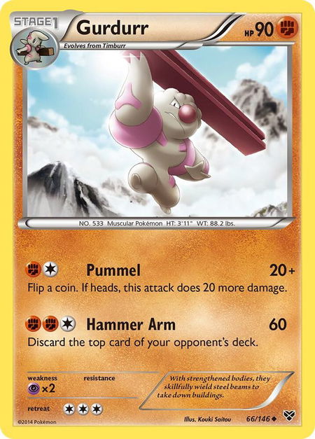 Gurdurr - XY Base Set Pokémon trading card