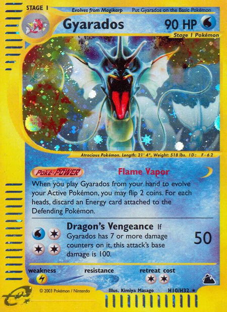 Gyarados (H10) - Skyridge Pokémon trading card