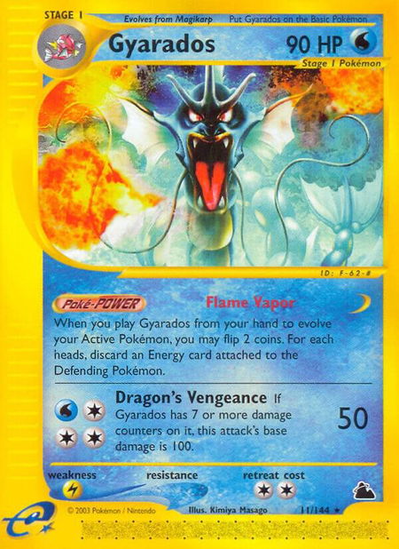 Gyarados (11) - Skyridge Pokémon trading card