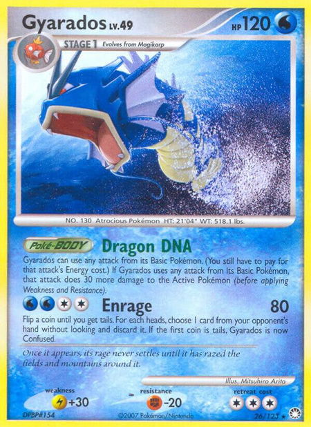 Gyarados trading card from Mysterious Treasures Gyarados - Mysterious Treasures Pokémon trading card