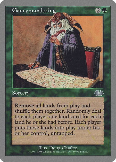 Gerrymandering - Unglued Magic: The Gathering trading card