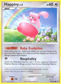 Happiny - Platinum (PL) #76/127 - Common Pokémon Trading Card