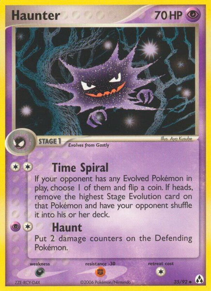 Haunter trading card from Legend Maker Haunter - Legend Maker Pokémon trading card