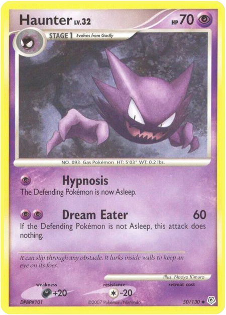 Haunter - Diamond and Pearl Pokémon trading card