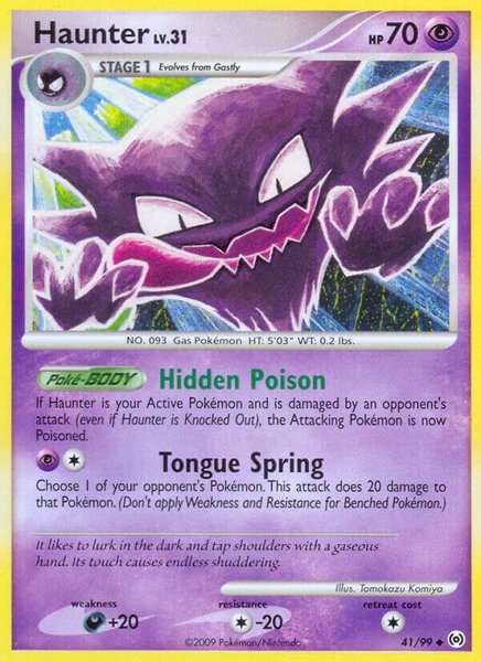 Haunter (41) trading card from Arceus Haunter (41) - Arceus Pokémon trading card