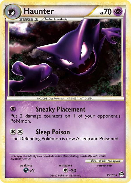 Haunter trading card from Triumphant Haunter - Triumphant Pokémon trading card