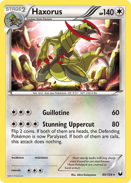 Haxorus - Dark Explorers Pokémon trading card