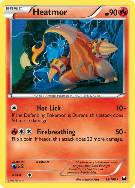 Heatmor - Dark Explorers Pokémon trading card