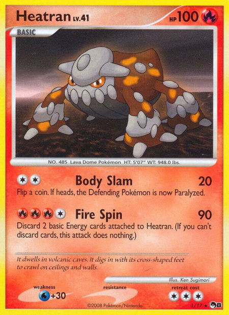 Heatran - POP Series 8 Pokémon trading card