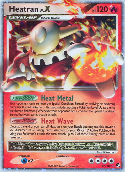 Heatran LV.X - Stormfront Pokémon trading card