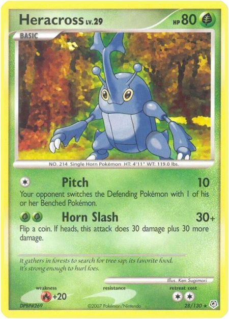 Heracross - Diamond and Pearl Pokémon trading card