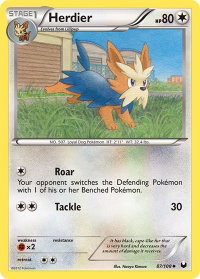 Herdier - Dark Explorers (DEX) #87/108 - Uncommon Pokémon Trading Card