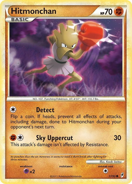 Hitmonchan trading card from Call of Legends Hitmonchan - Call of Legends Pokémon trading card
