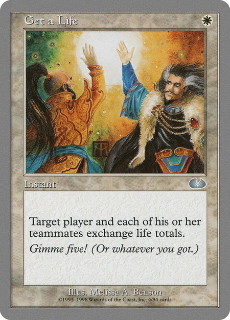 Get a Life - Unglued Magic: The Gathering trading card