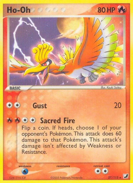 Ho-Oh - Unseen Forces Pokémon trading card