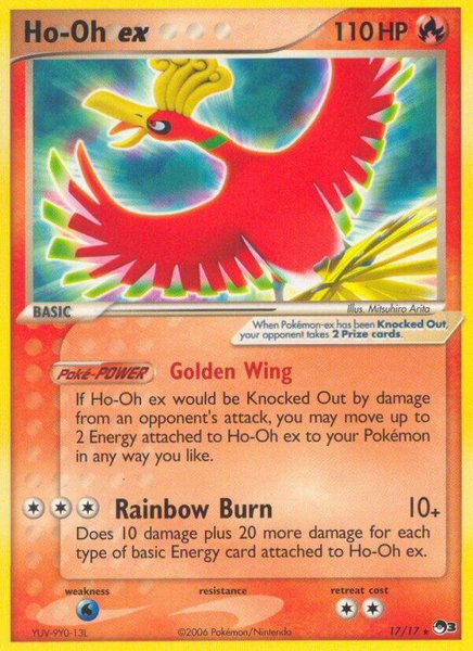 Ho-Oh ex (Non-Holo) trading card from POP Series 3 Ho-Oh ex (Non-Holo) - POP Series 3 Pokémon trading card