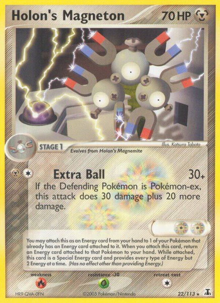 Holon's Magneton trading card from Delta Species Holon's Magneton - Delta Species Pokémon trading card