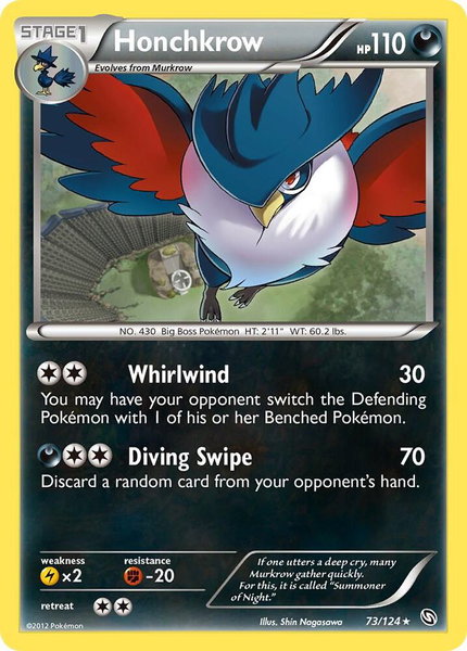 Honchkrow - Dragons Exalted Pokémon trading card