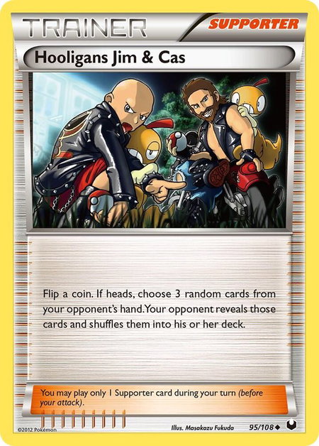 Hooligans Jim & Cas - Dark Explorers Pokémon trading card