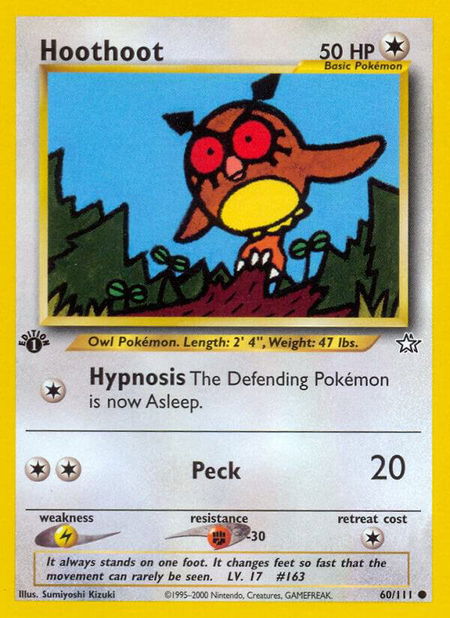 Hoothoot - Neo Genesis Pokémon trading card