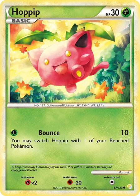 Hoppip - HeartGold SoulSilver Pokémon trading card