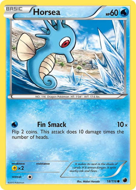 Horsea - Plasma Freeze Pokémon trading card