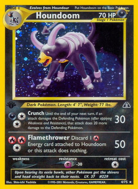 Houndoom (4) - Neo Discovery Pokémon trading card