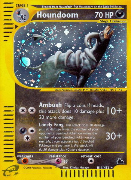 Houndoom (H11) trading card from Skyridge Houndoom (H11) - Skyridge Pokémon trading card