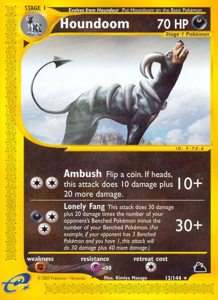 Houndoom (12) - Skyridge Pokémon trading card