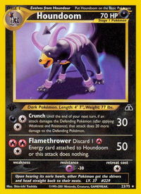 Houndoom (23) - Neo Discovery (N2) #23/75 - Rare Pokémon Trading Card