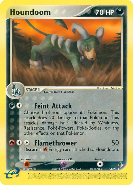 Houndoom - Dragon Pokémon trading card