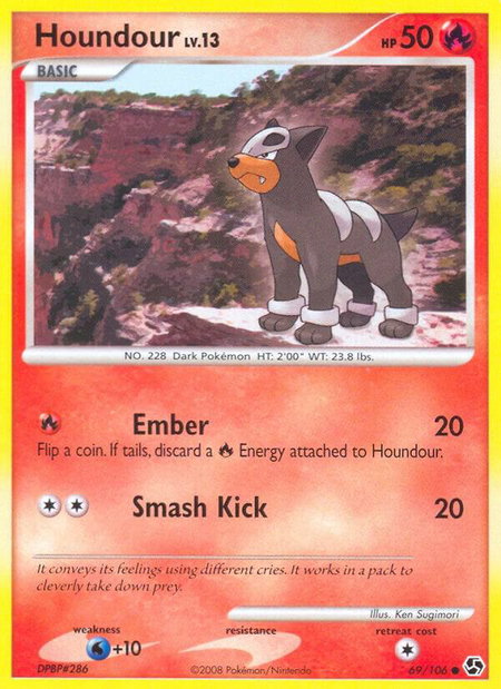 Houndour - Great Encounters Pokémon trading card
