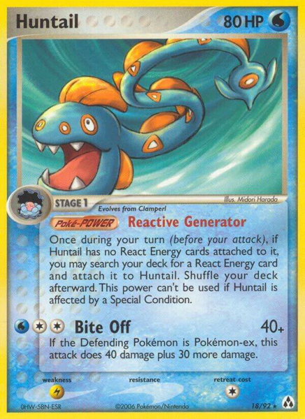Huntail trading card from Legend Maker Huntail - Legend Maker Pokémon trading card