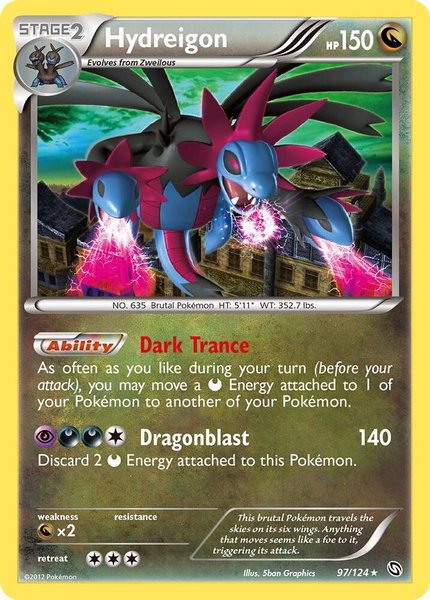 Hydreigon (97) - Dragons Exalted Pokémon trading card