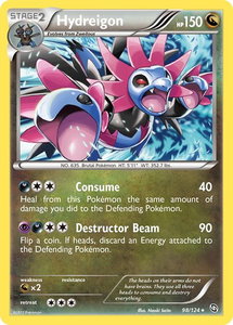 Hydreigon (98) - Dragons Exalted (DRX) #98/124 - Rare Pokémon Trading Card