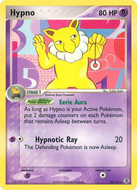 Hypno - FireRed & LeafGreen Pokémon trading card