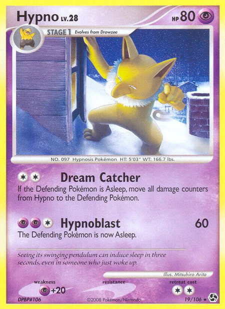 Hypno - Great Encounters Pokémon trading card