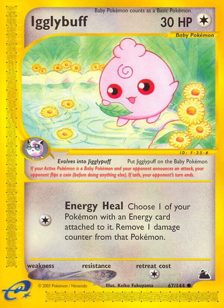 Igglybuff trading card from Skyridge Igglybuff - Skyridge Pokémon trading card
