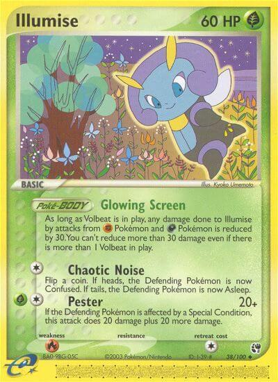 Illumise trading card from Sandstorm Illumise - Sandstorm Pokémon trading card