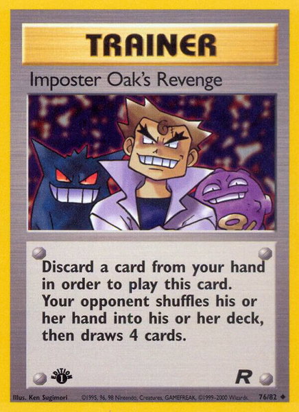 Imposter Oak's Revenge - Team Rocket Pokémon trading card